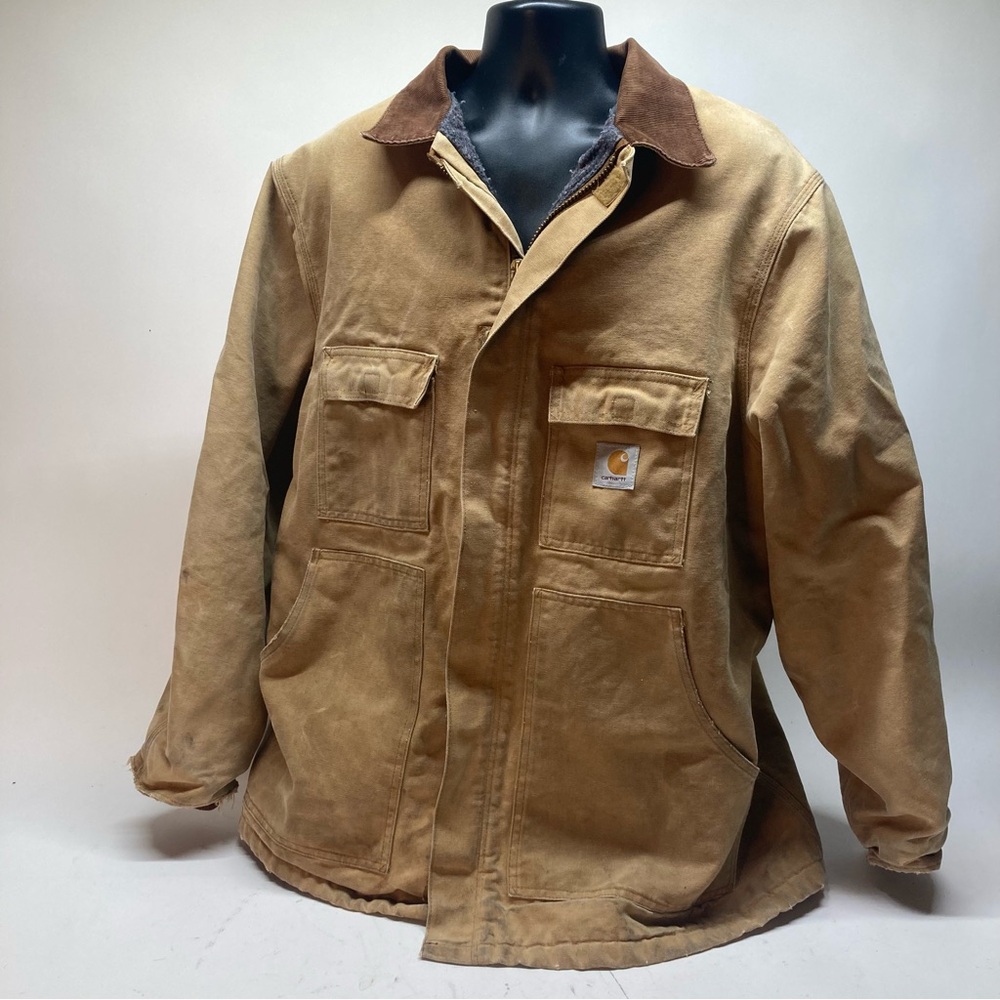 Vintage Carhartt Jacket Mens Blanket Lined Chore Barn Coat 2XL